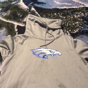 Under Armour Gray Hoodie with Blue and White Eagle Logo